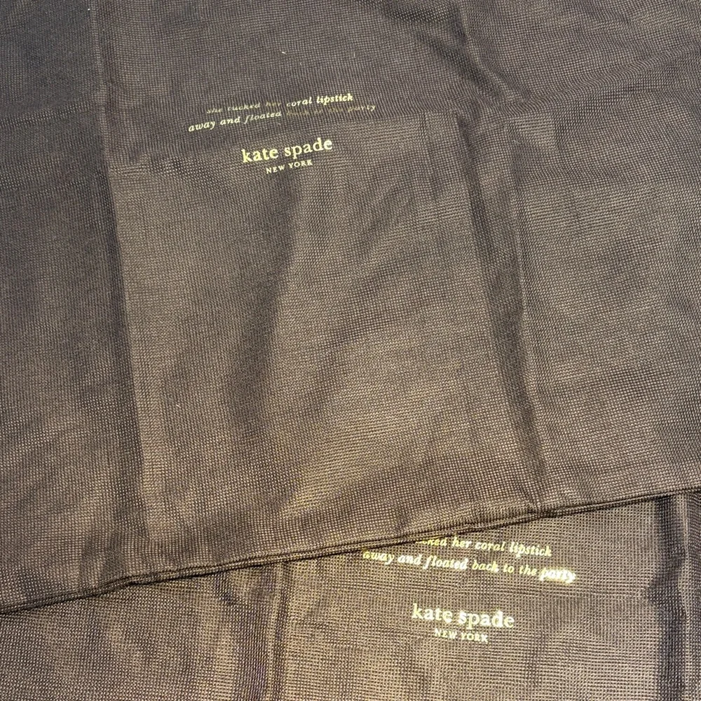Coach and Kate Spade Brown and White Dust Bags Collection. Set of 5. - Picture 3 of 3
